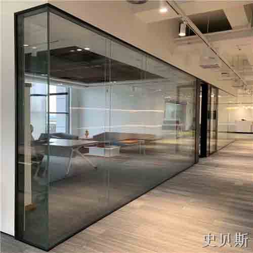 三明双层12mm全景玻璃隔断墙结构图